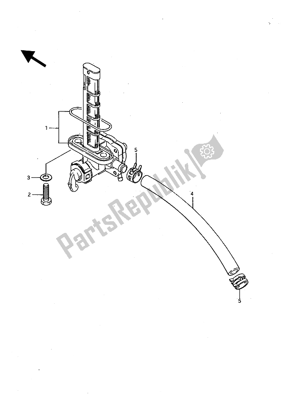 All parts for the Fuel Cock of the Suzuki LS 650 FP Savage 1986