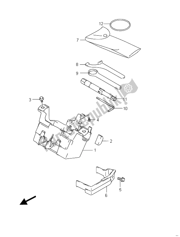 All parts for the Manual Box (gsf650s) of the Suzuki GSF 650 Sasa Bandit 2011