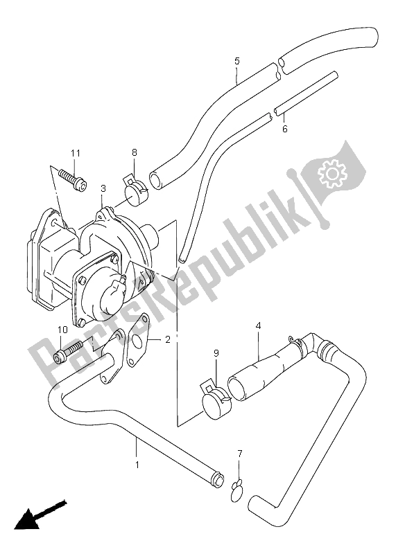 All parts for the 2nd Air (e18) of the Suzuki DR 650 SE 1998