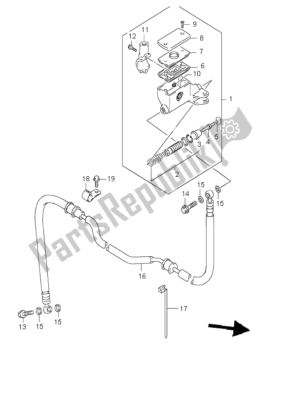 Todas las partes para Cilindro Maestro Del Embrague (gsf1200) de Suzuki GSF 1200 NS Bandit 2001