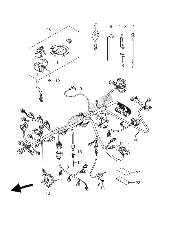 Wszystkie części do Wi? Zka Przewodów (gsf650-u) Suzuki GSF 650 Nsnasa Bandit 2008