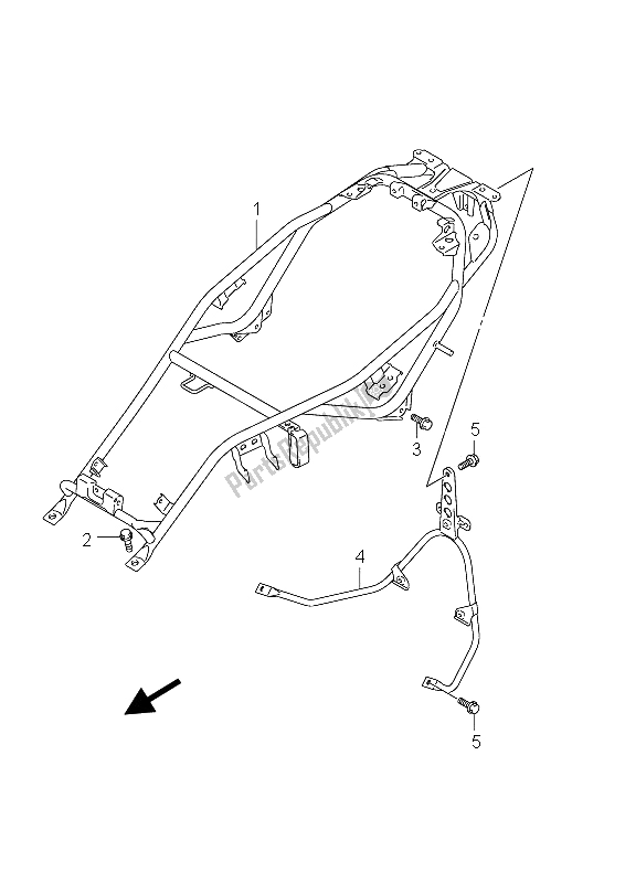 All parts for the Seat Rail of the Suzuki AN 650A Burgman Executive 2012