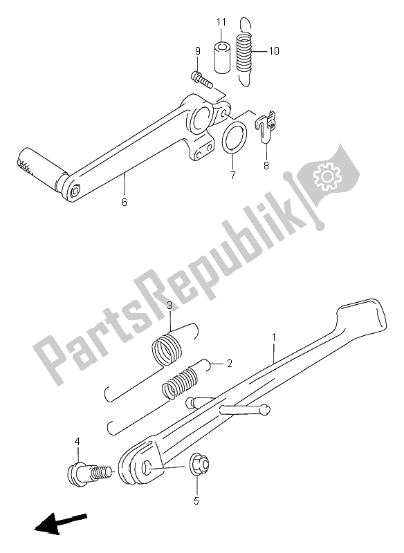 All parts for the Stand of the Suzuki RF 900R 1995