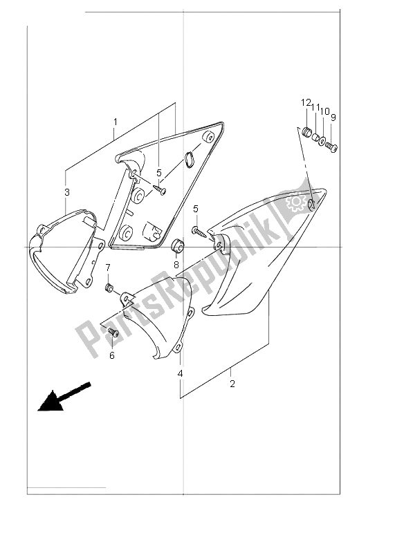 All parts for the Frame Cover of the Suzuki GSF 1200 Nszsz Bandit 2005