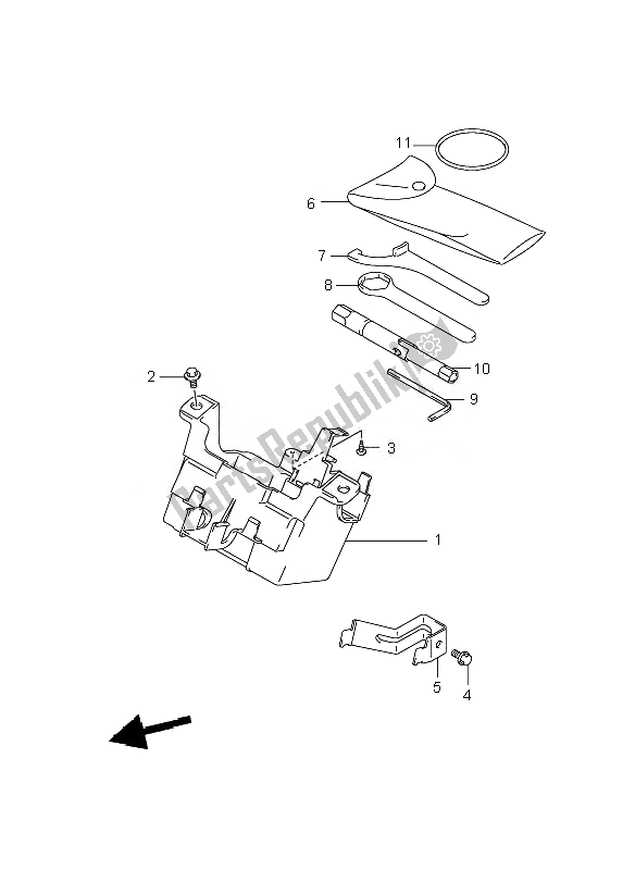 All parts for the Manual Box of the Suzuki GSF 650 Nsnasa Bandit 2007