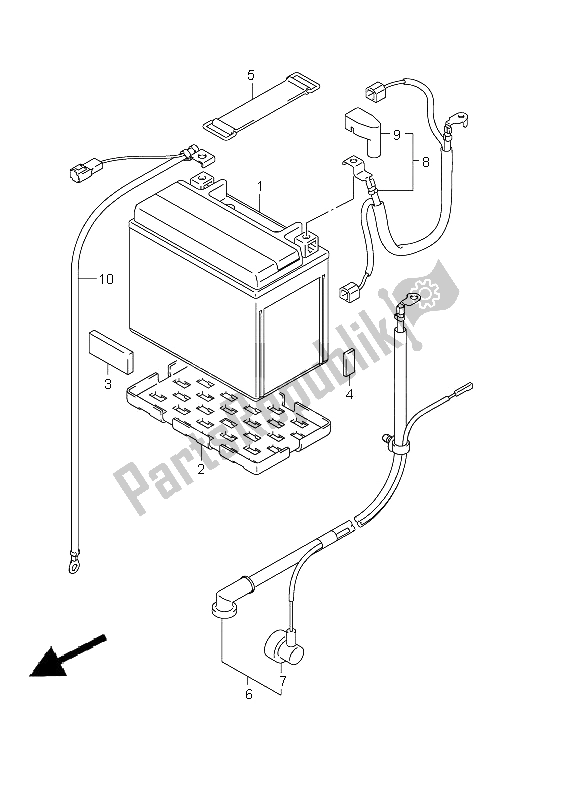 All parts for the Battery Dl650 E24) of the Suzuki DL 650A V Strom 2011