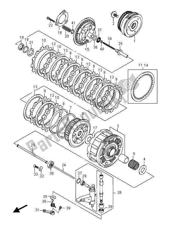 Tutte le parti per il Frizione del Suzuki VL 1500 BT Intruder 2015