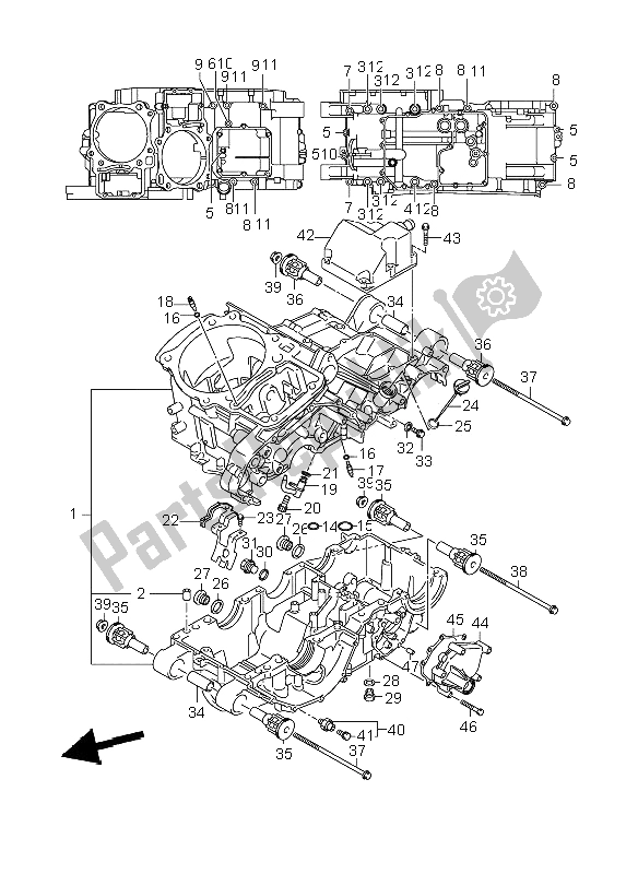 Tutte le parti per il Carter del Suzuki VZR 1800R M 1800 Intruder 2006