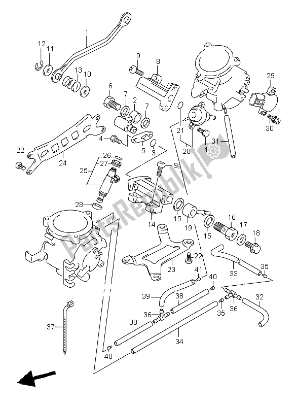 Tutte le parti per il Parti Di Raccordo Del Corpo Farfallato del Suzuki TL 1000R 2002