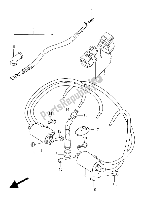 Alle onderdelen voor de Elektrisch (gsf1200sa) van de Suzuki GSF 1200 Nssa Bandit 1999