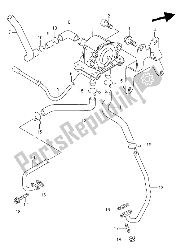 Tutte le parti per il 2a Aria (e18) del Suzuki SV 650 NS 1999