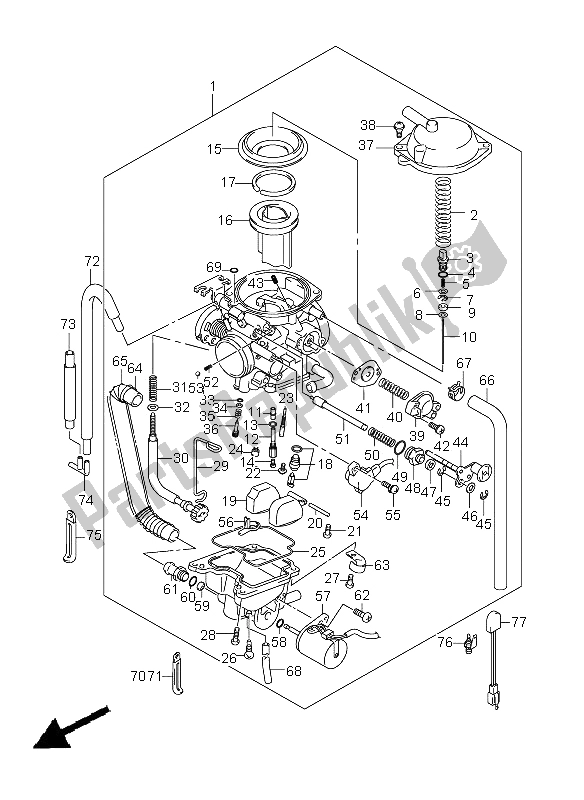 Toutes les pièces pour le Carburateur du Suzuki DR Z 400 SM 2008