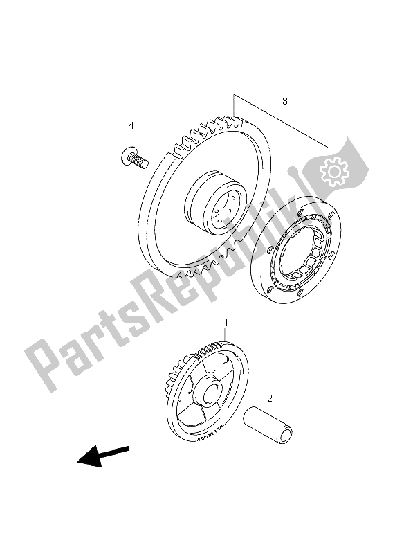 Tutte le parti per il Frizione Di Avviamento del Suzuki GSF 650 Nsnasa Bandit 2008