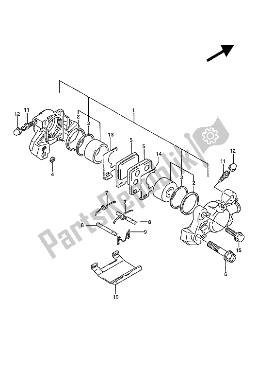 Tutte le parti per il Pinza Posteriore del Suzuki GSX R 750W 1994