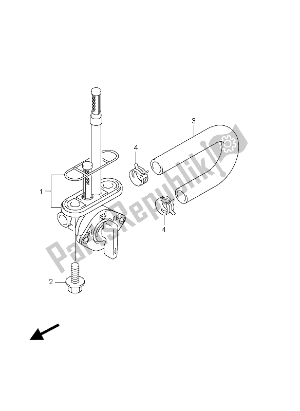 All parts for the Fuel Cock of the Suzuki DR Z 125 SW LW 2012