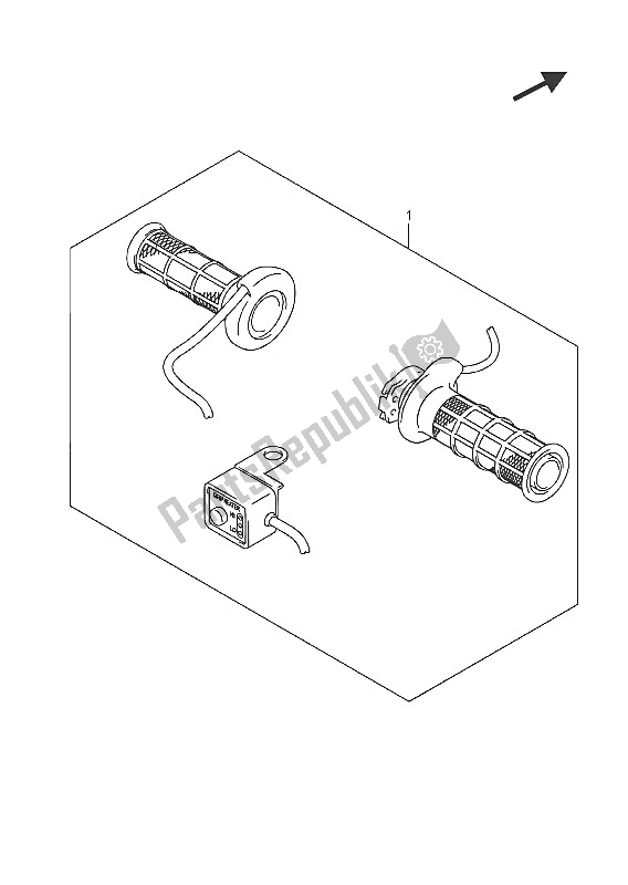 Alle onderdelen voor de Optioneel (greepverwarmingsset) van de Suzuki DL 650 AXT V Strom 2016