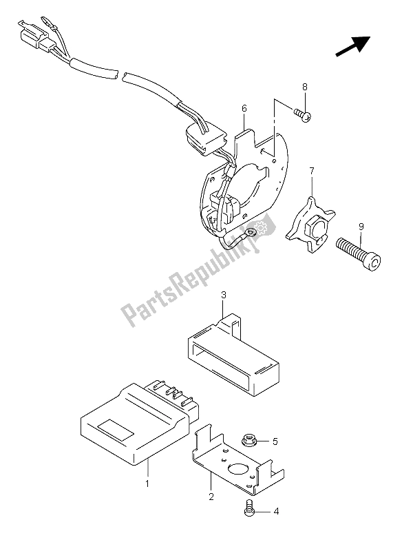 Tutte le parti per il Generatore Di Segnale del Suzuki GSX 750F 2004