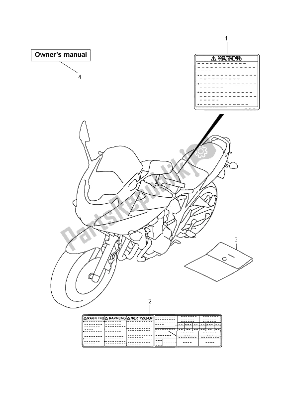 All parts for the Label (gsf650u) of the Suzuki GSF 650 Sasa Bandit 2012