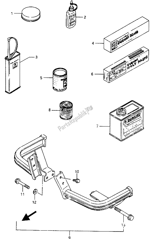 All parts for the Optional of the Suzuki GSX 750 Esefe 1985