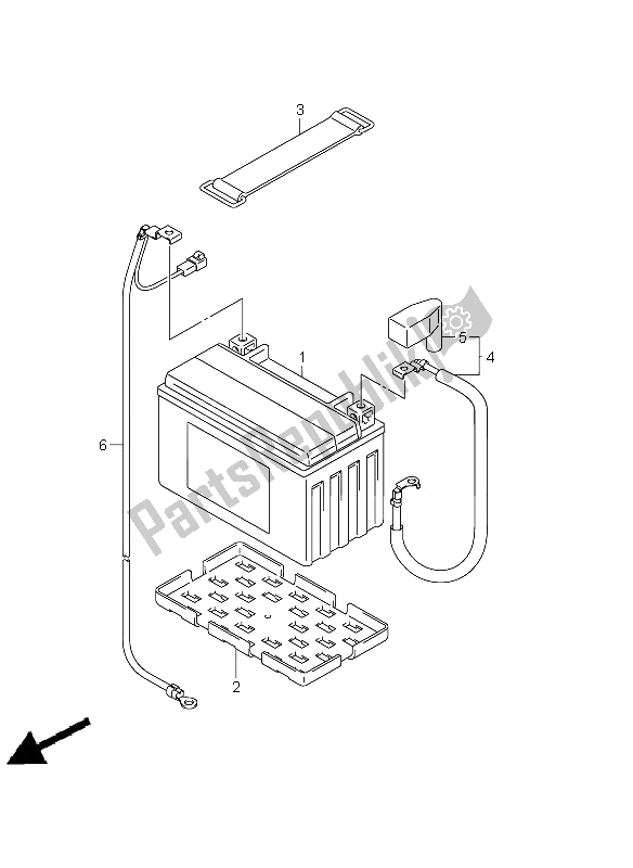 Tutte le parti per il Batteria (gsx650f E24) del Suzuki GSX 650 FA 2011