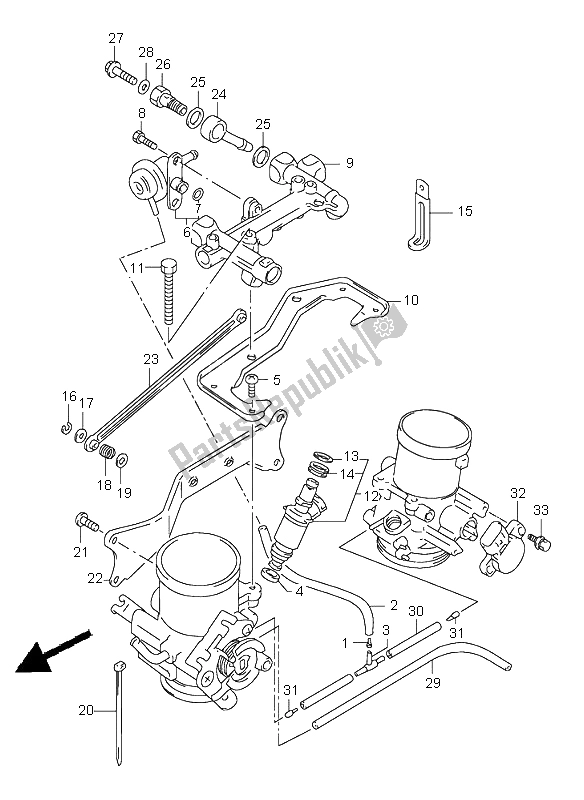 Todas las partes para Piezas De Montaje Del Cuerpo Del Acelerador de Suzuki TL 1000S 1997