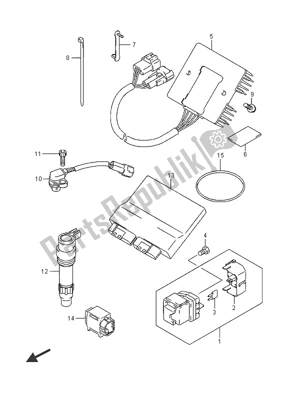 Tutte le parti per il Elettrico (gsx1300rauf E19) del Suzuki GSX 1300 RA Hayabusa 2016