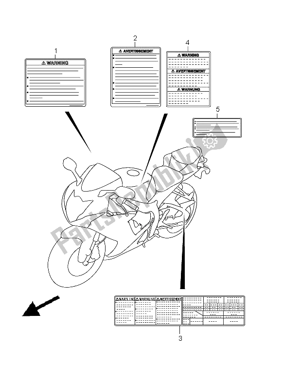 All parts for the Label (gsx-r750uf E21) of the Suzuki GSX R 750 2011