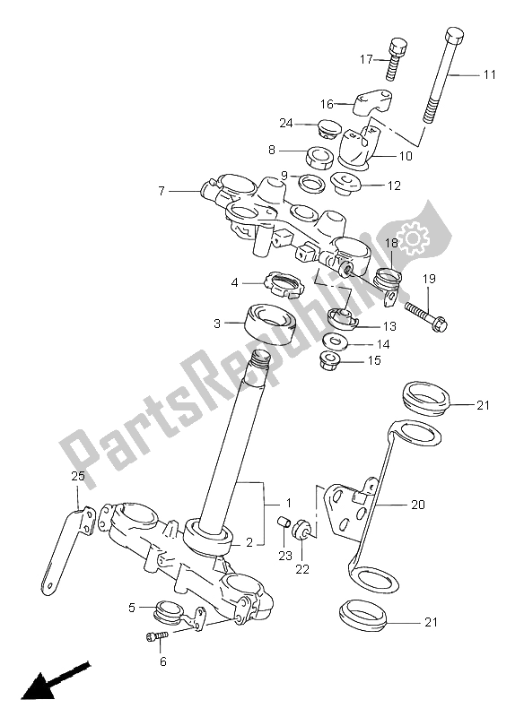 All parts for the Steering Stem of the Suzuki DR 650 SE 1999