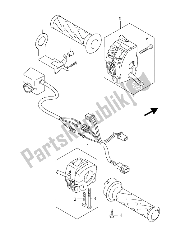 Tutte le parti per il Interruttore Maniglia (an650a) del Suzuki AN 650A Burgman Executive 2006