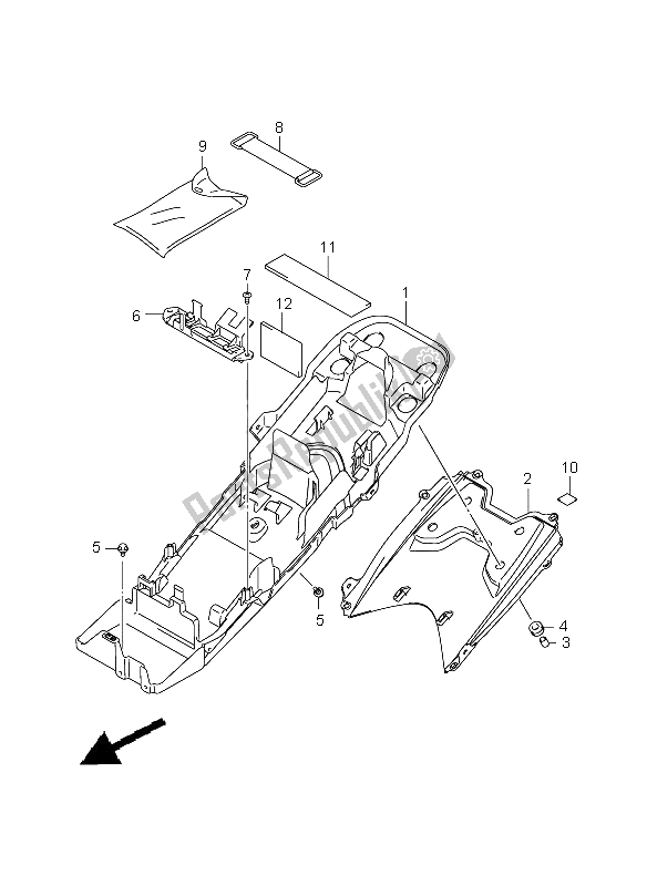 Todas las partes para Guardabarros Trasero Superior de Suzuki GSX R 750 2009