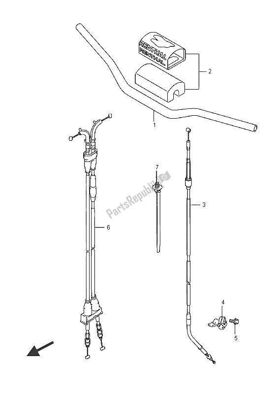Todas las partes para Manillar de Suzuki RM Z 450 2016
