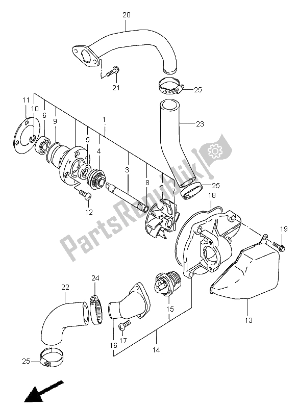 Tutte le parti per il Pompa Dell'acqua del Suzuki VS 800 Intruder 2005
