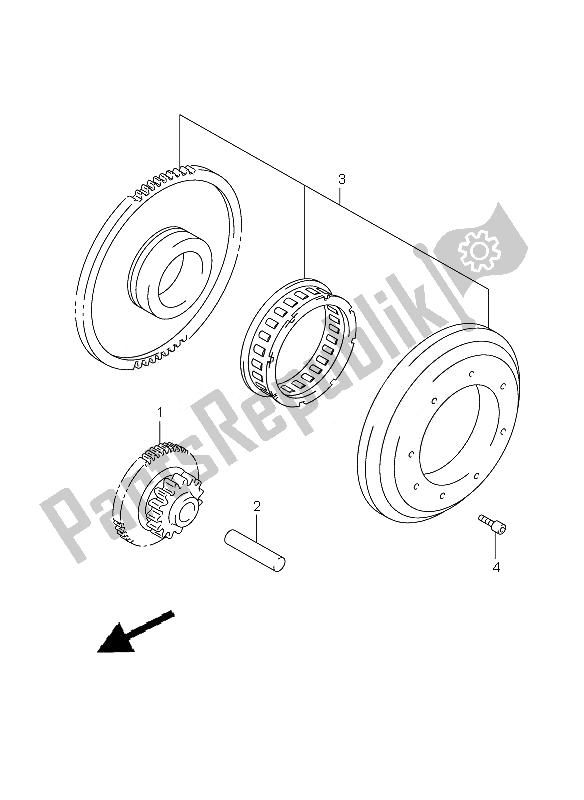 Todas las partes para Embrague De Arranque de Suzuki DL 650A V Strom 2010