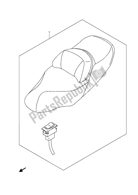 All parts for the Seat Set With Heater (optional) (an650 E19) of the Suzuki AN 650Z Burgman Executive 2014