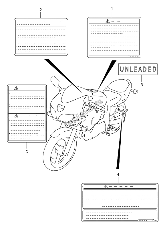 Tutte le parti per il Etichetta del Suzuki SV 650 NS 2000