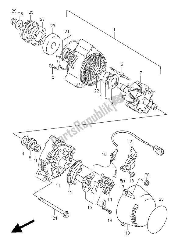 Todas las partes para Alternador de Suzuki GSX 600F 1997