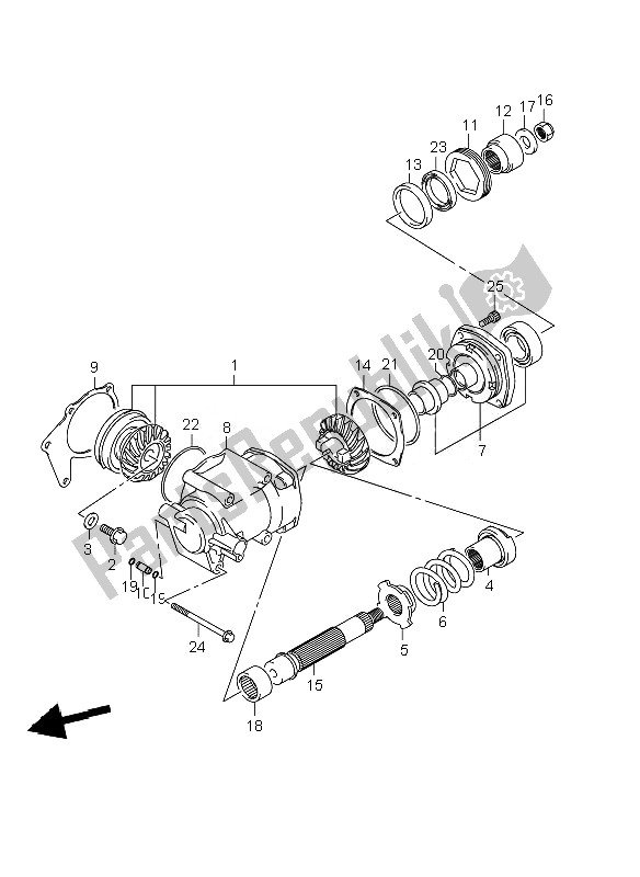 All parts for the Secondary Drive Gear of the Suzuki VZR 1800 Rnzr M Intruder 2010