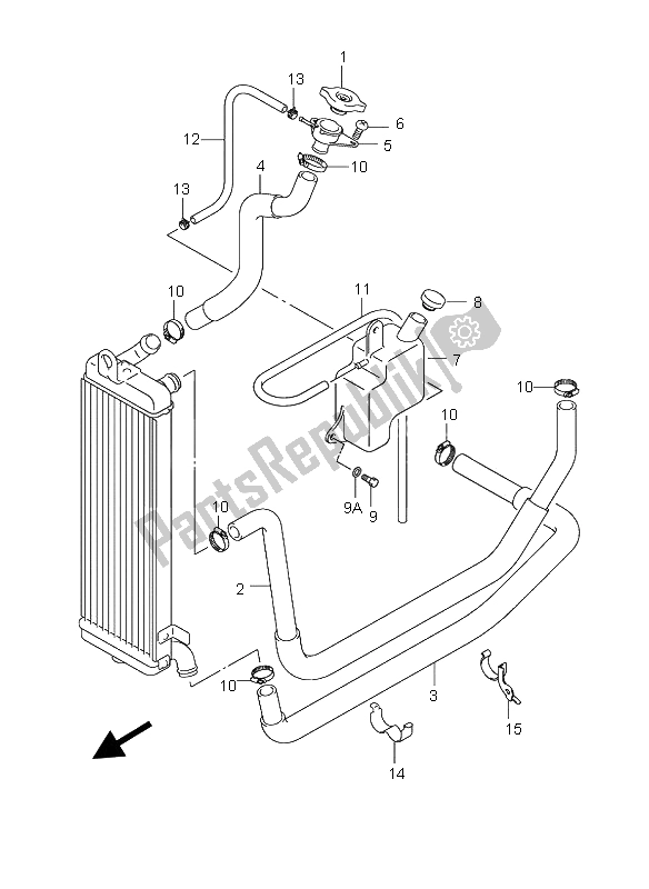 Toutes les pièces pour le Tuyau De Radiateur du Suzuki UH 125 Burgman 2005