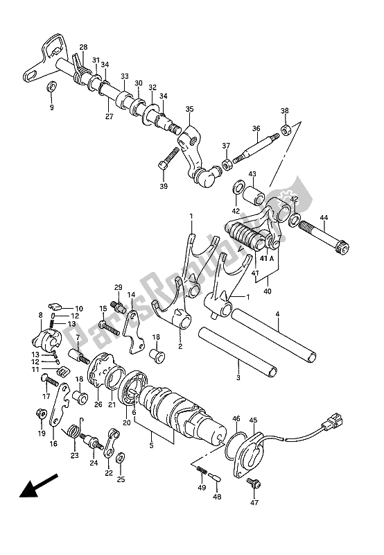 Todas as partes de Mudança De Marchas do Suzuki GSX 1100G 1992