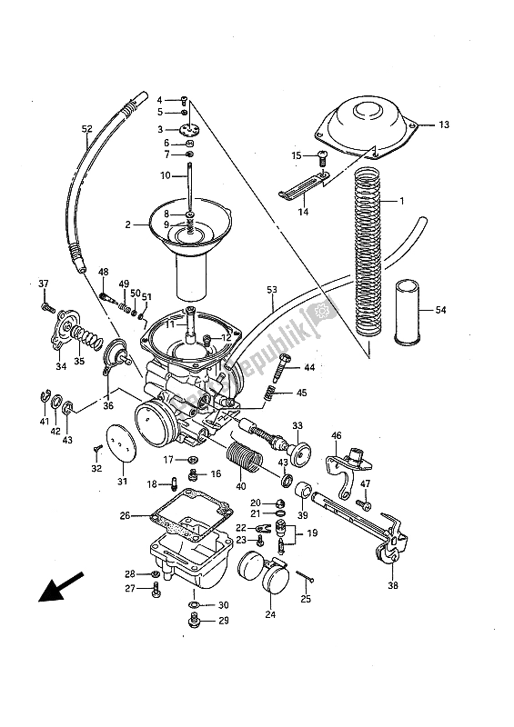 Tutte le parti per il Carburatore del Suzuki LS 650P Savage 1991