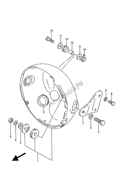 Toutes les pièces pour le Boîtier De Phare du Suzuki GSX 1100G 1993