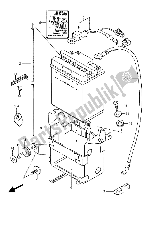 Tutte le parti per il Batteria del Suzuki GSX 1100F 1988