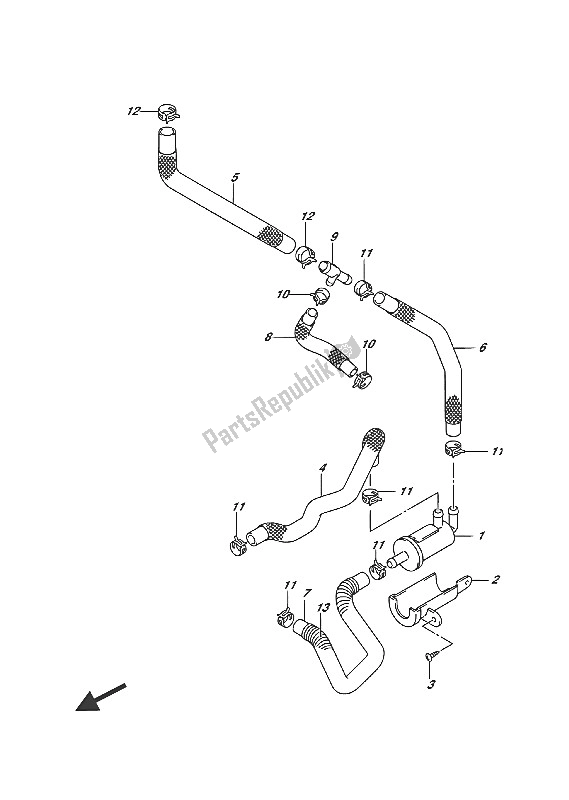 Toutes les pièces pour le Tuyau De Carburant du Suzuki RV 125 2016