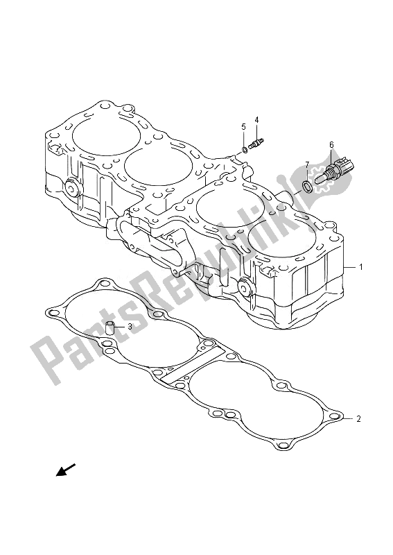 Todas las partes para Cilindro de Suzuki GSF 1250 SA Bandit 2014