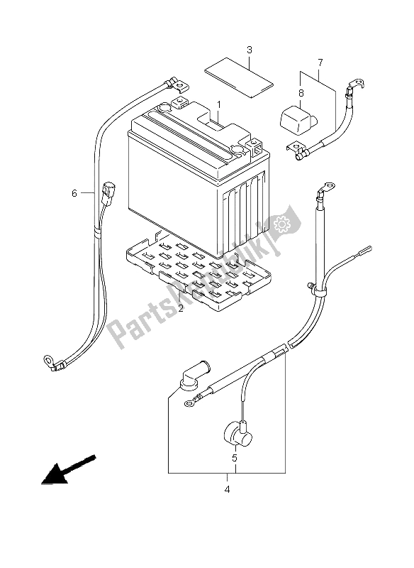 Tutte le parti per il Batteria (sfv650-u) del Suzuki SFV 650A Gladius 2009