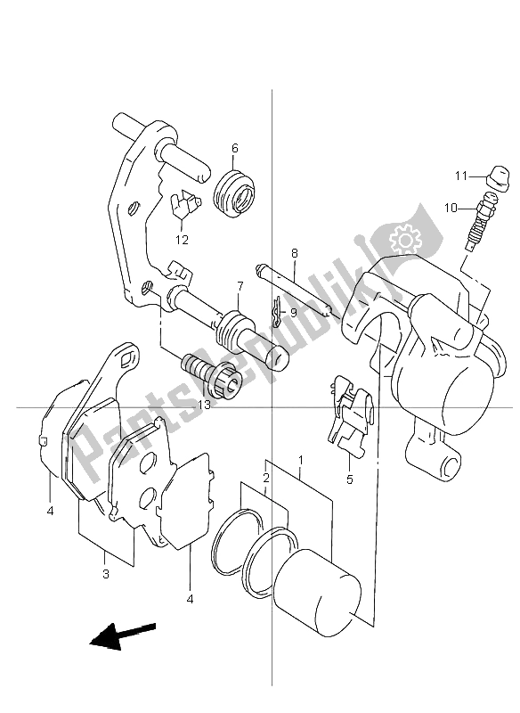 Tutte le parti per il Pinza Anteriore del Suzuki TR 50S Street Magic 1999