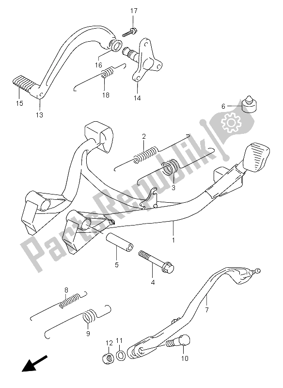 Todas as partes de Ficar do Suzuki GSX 600F 2004