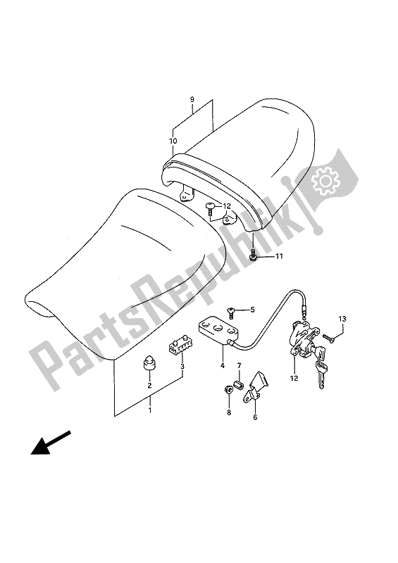 Tutte le parti per il Posto A Sedere del Suzuki GSF 400 Bandit 1993