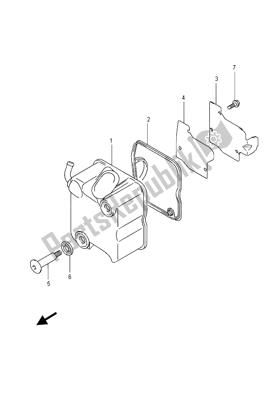 All parts for the Cylinder Head Cover of the Suzuki LT Z 90 Quadsport 2015