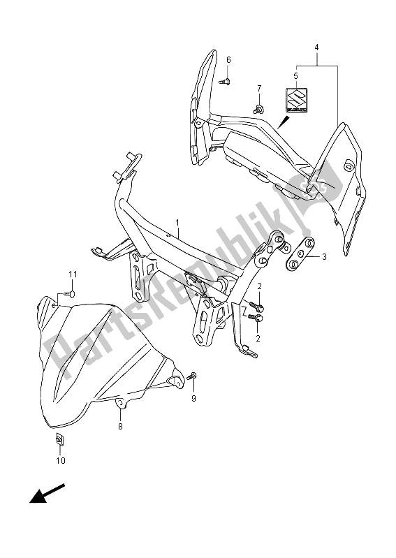 Toutes les pièces pour le Panneau De Compteur (gsf650sa) du Suzuki GSF 650 Sasa Bandit 2012